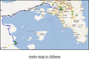 route map to Athens