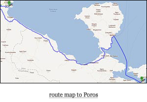 route map to Poros