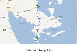 route map to Spetses